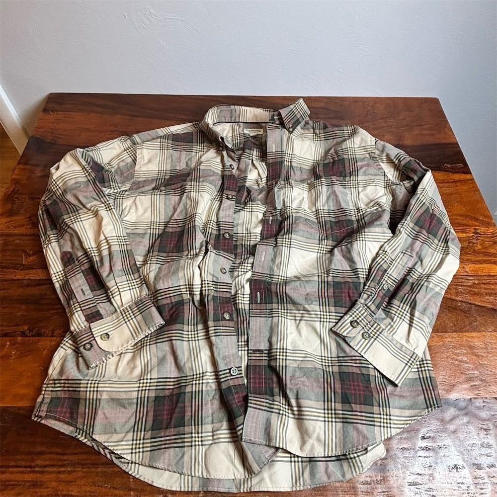 St. John's Bay Men's 2XL Plaid Long Sleeve‎ Shirt Multicolor